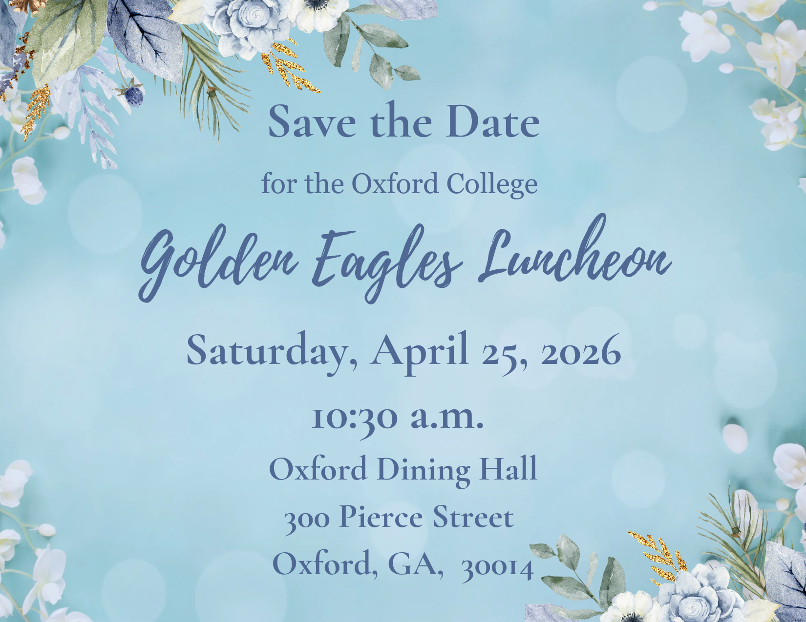 Golden Eagles Save the Date