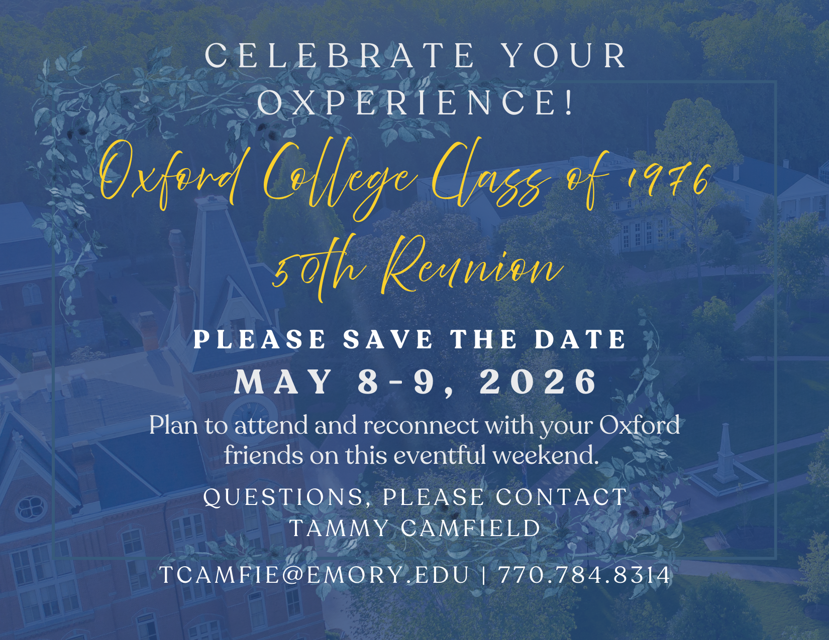 50th Reunion Save the Date Flyer