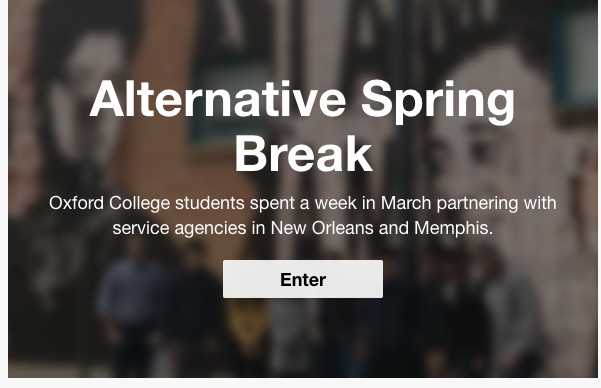View a special gallery on Oxford's alternative spring break