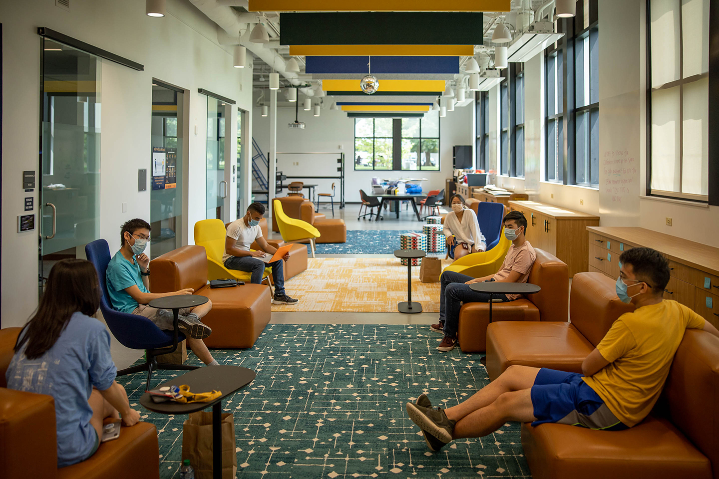 Students in the Oxford Student Center