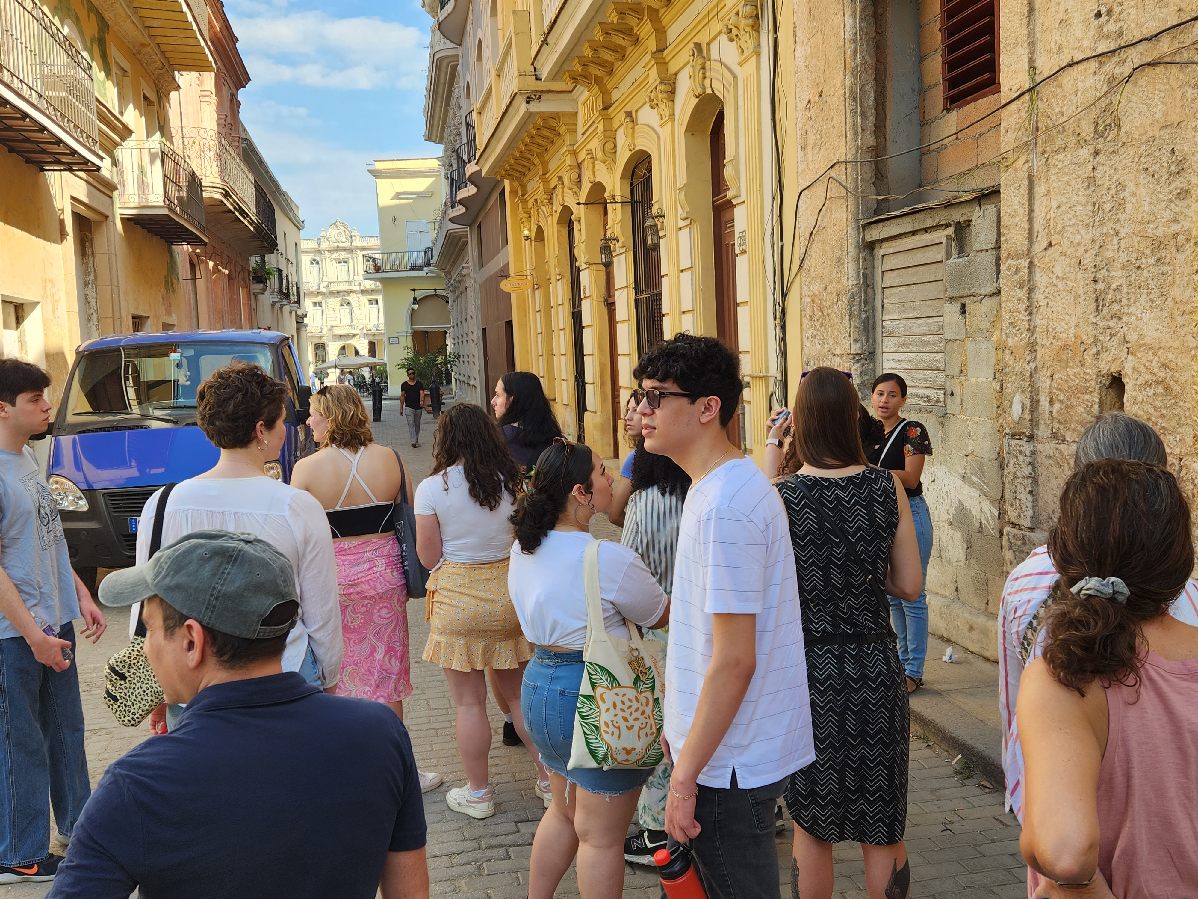 Oxford students on streets of Cuba