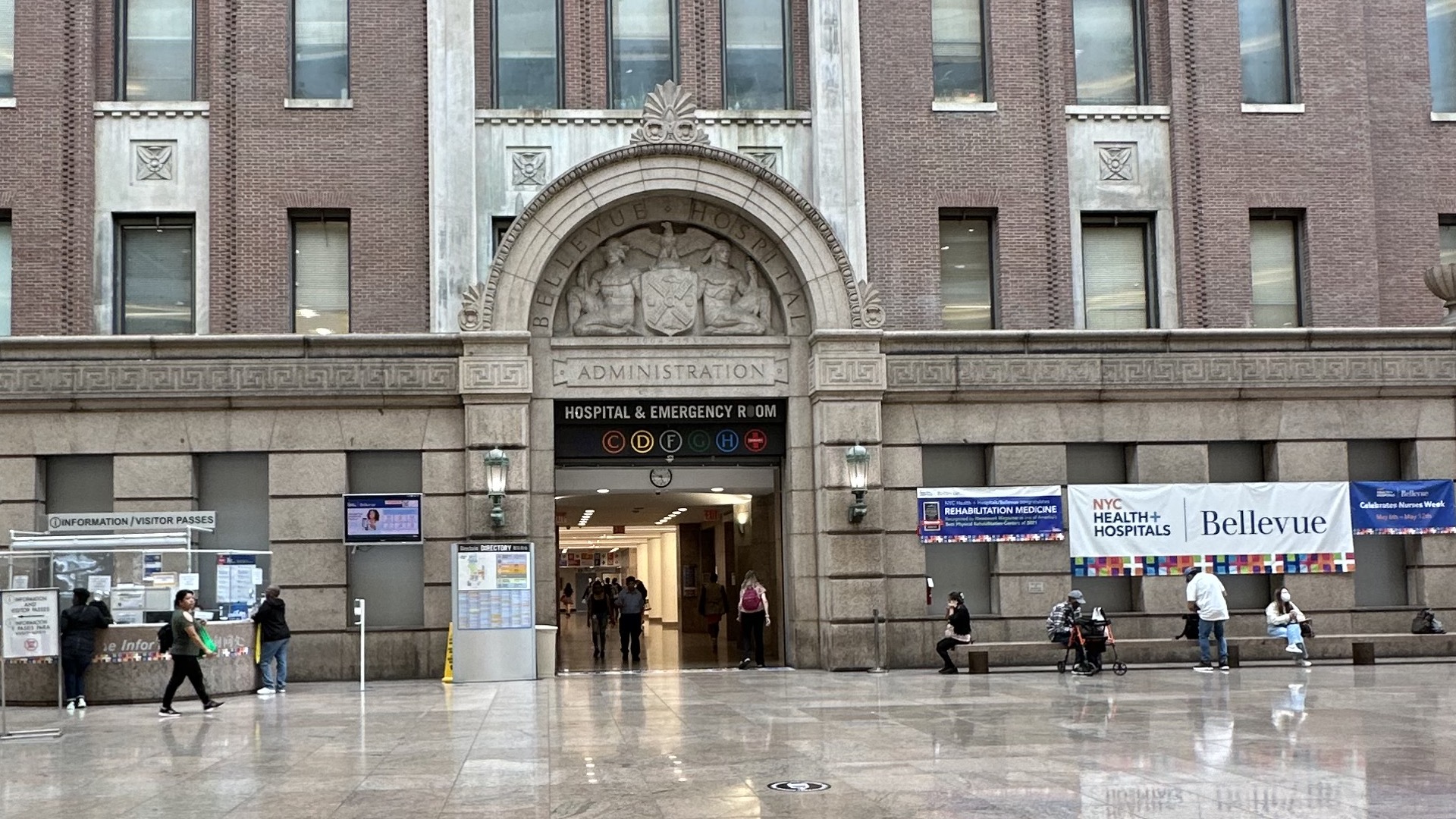 Exterior of Bellevue Hospital, where Emiliano Lara interned over the summer as a Tarbutton Leadership Fellow.