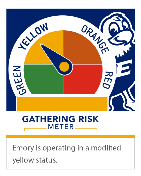 Emory is operating in the yellow category.