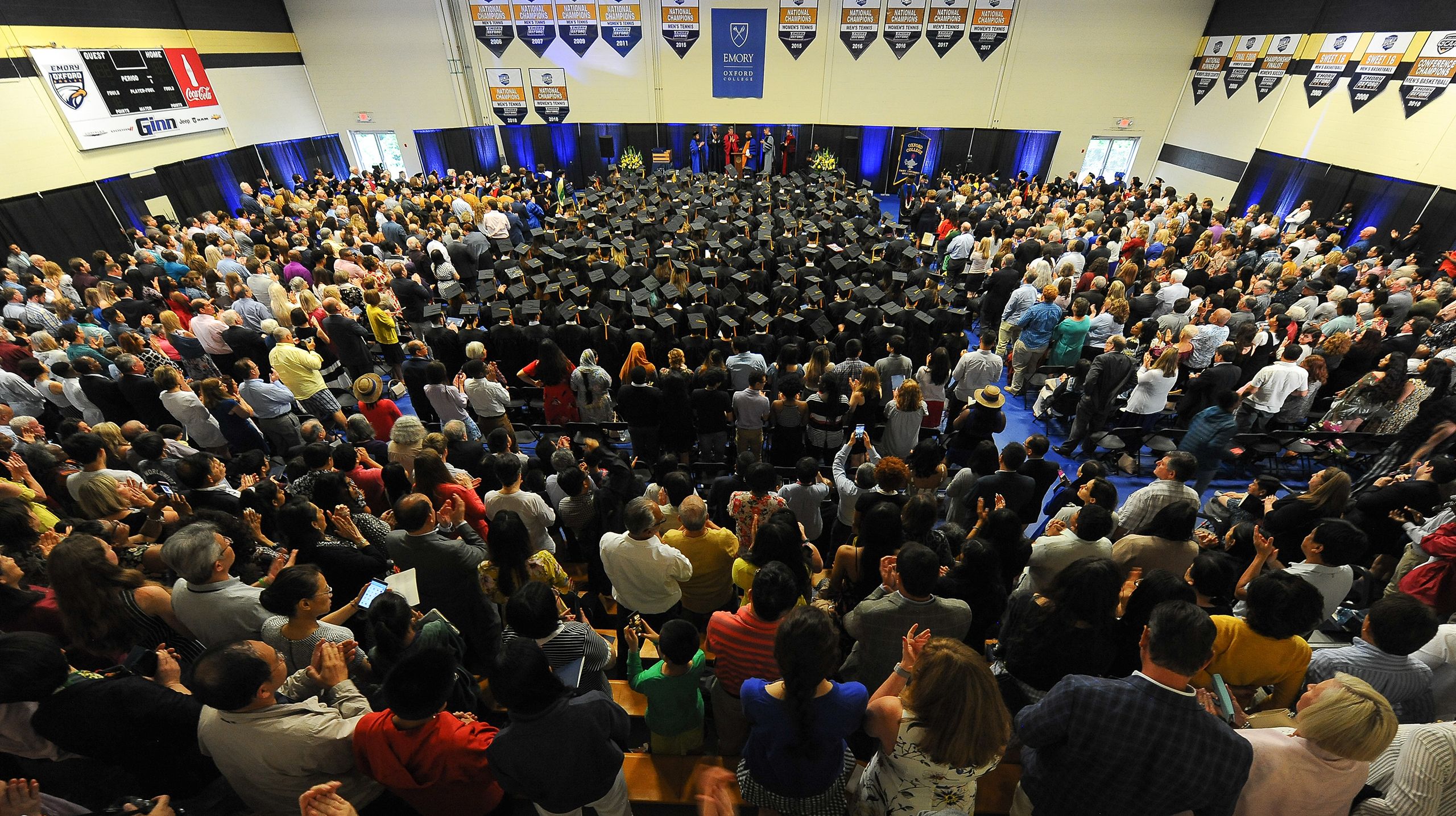 Commencement audience in Williams Gymnasium