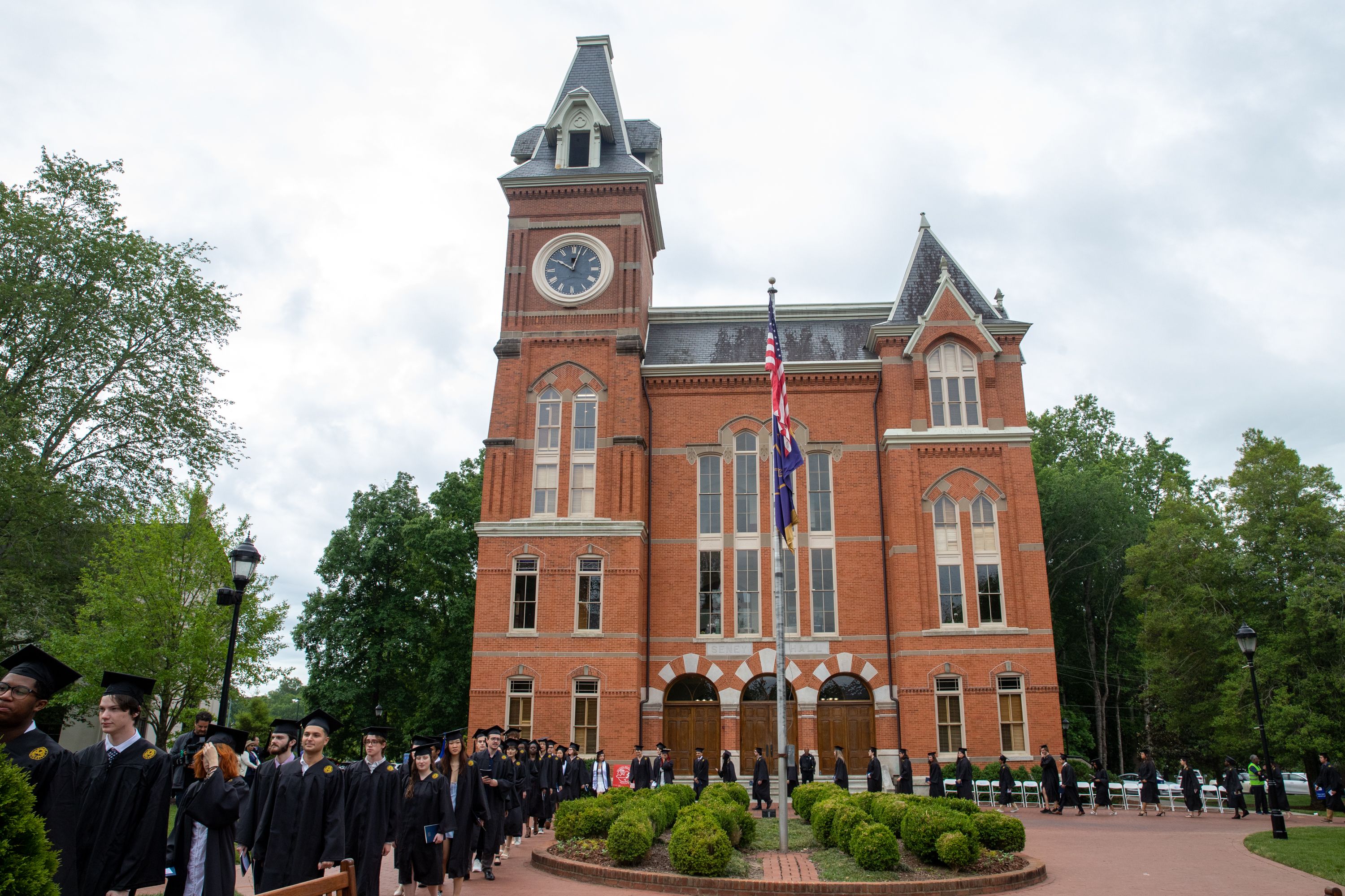 Commencement procession at Seney Hall, Oxford College.
