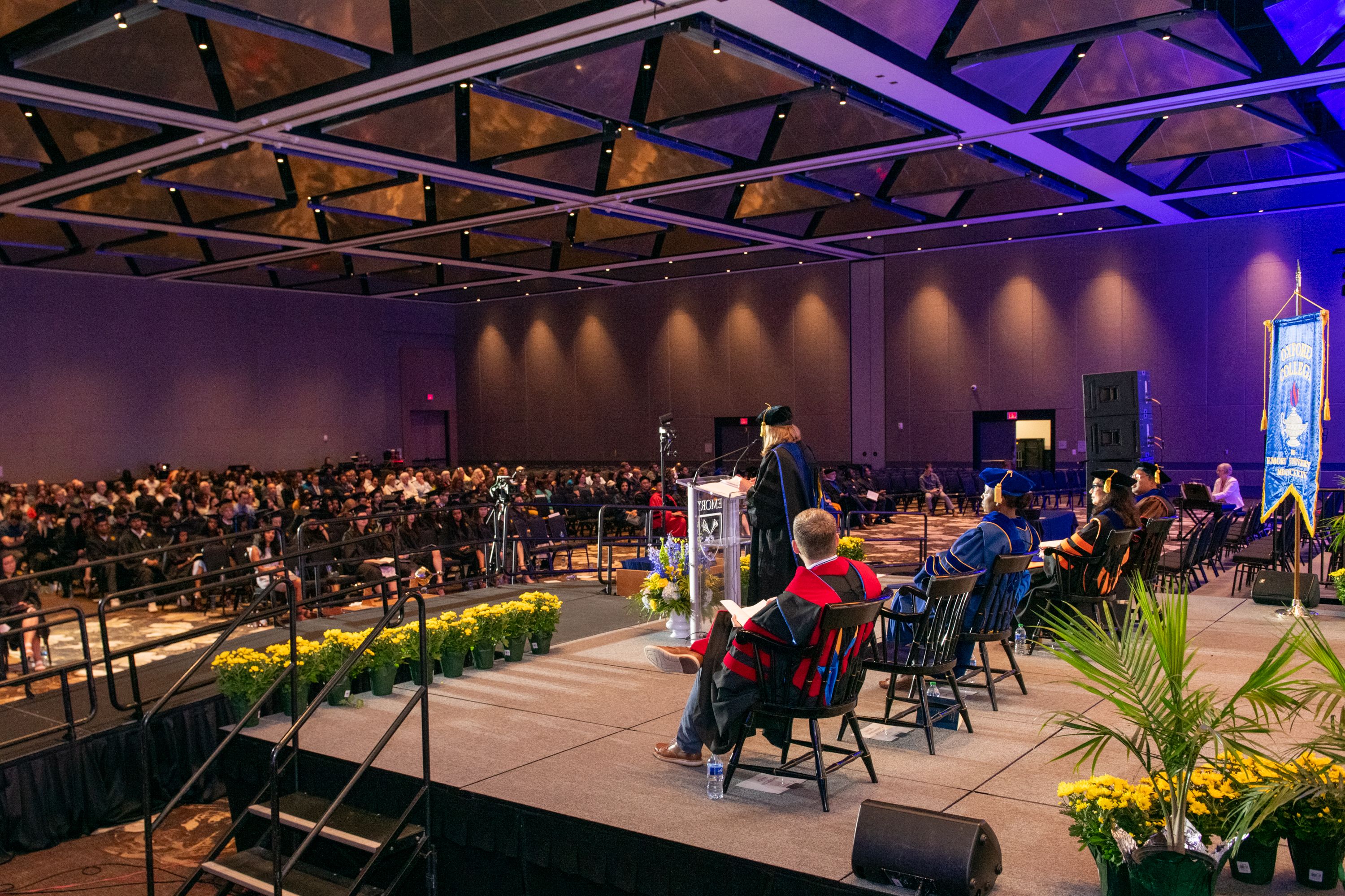 Students celebrating Commencement at the Gas South Convention Center in Duluth, Georgia.