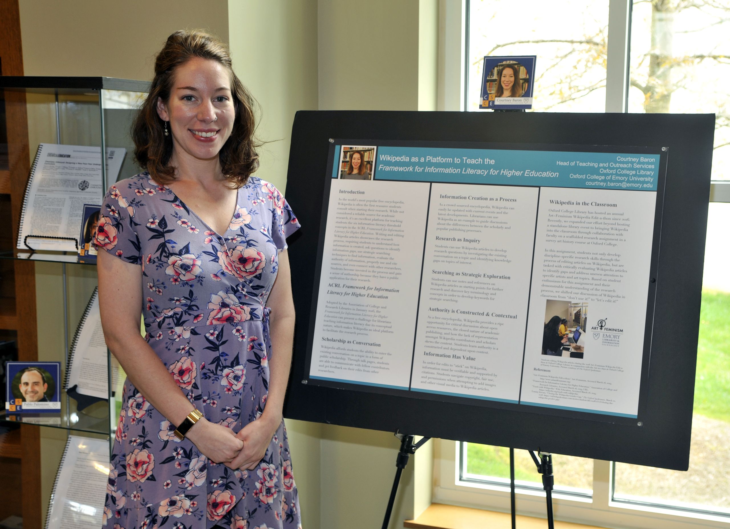 Courtney Baron, Head of Library Teaching and Outreach Services, with her presentation.