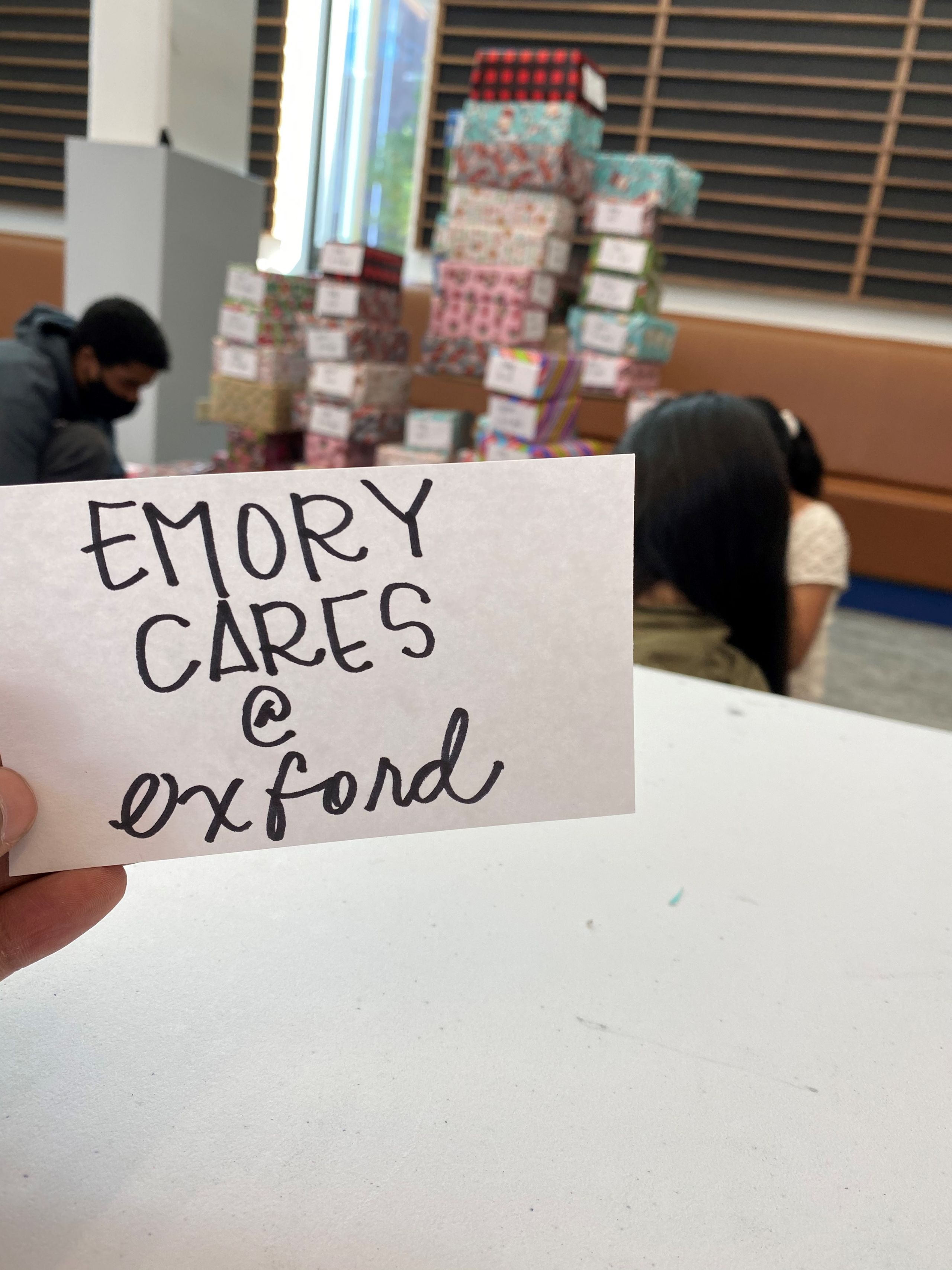 Volunteers created over 100 boxes filled with goodies and supplies for children in foster care..