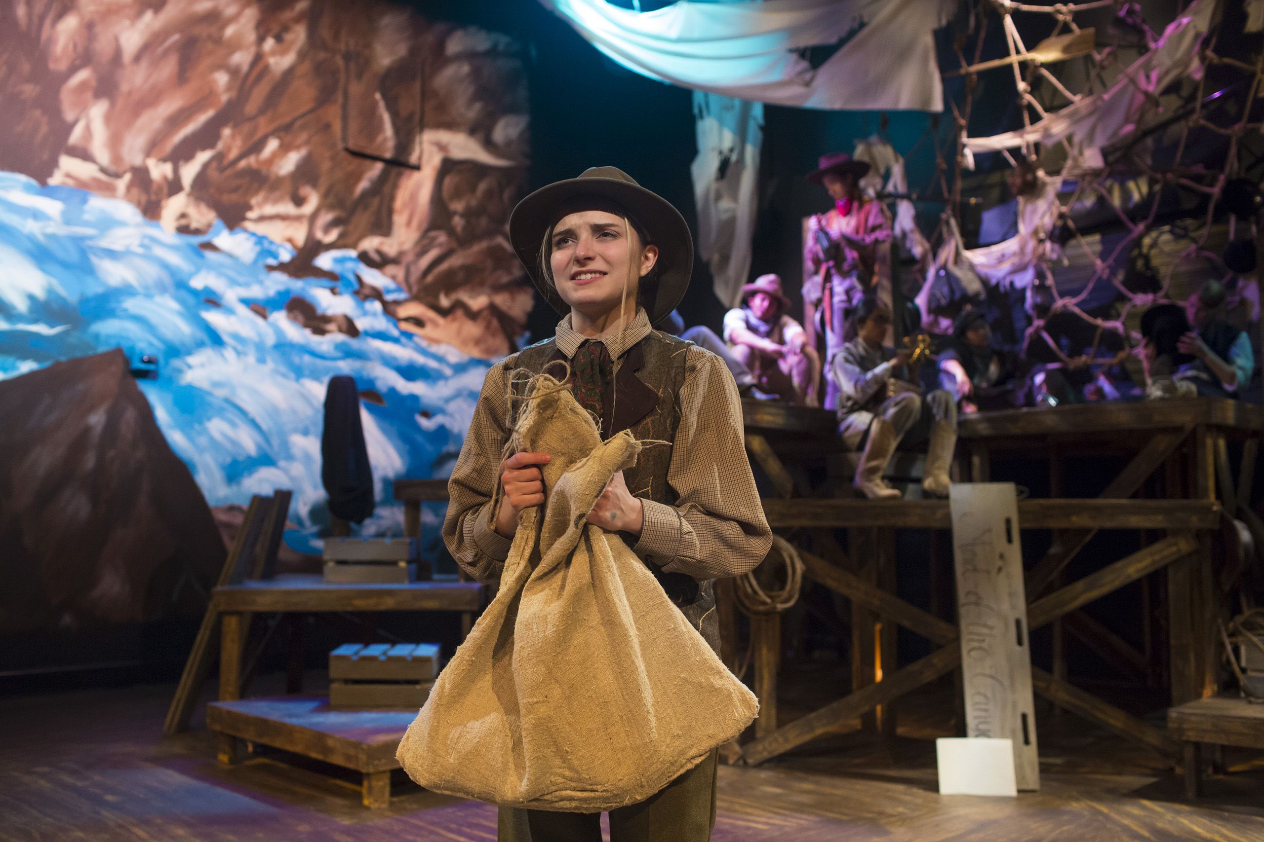 Students built the set over the course of fall semester.