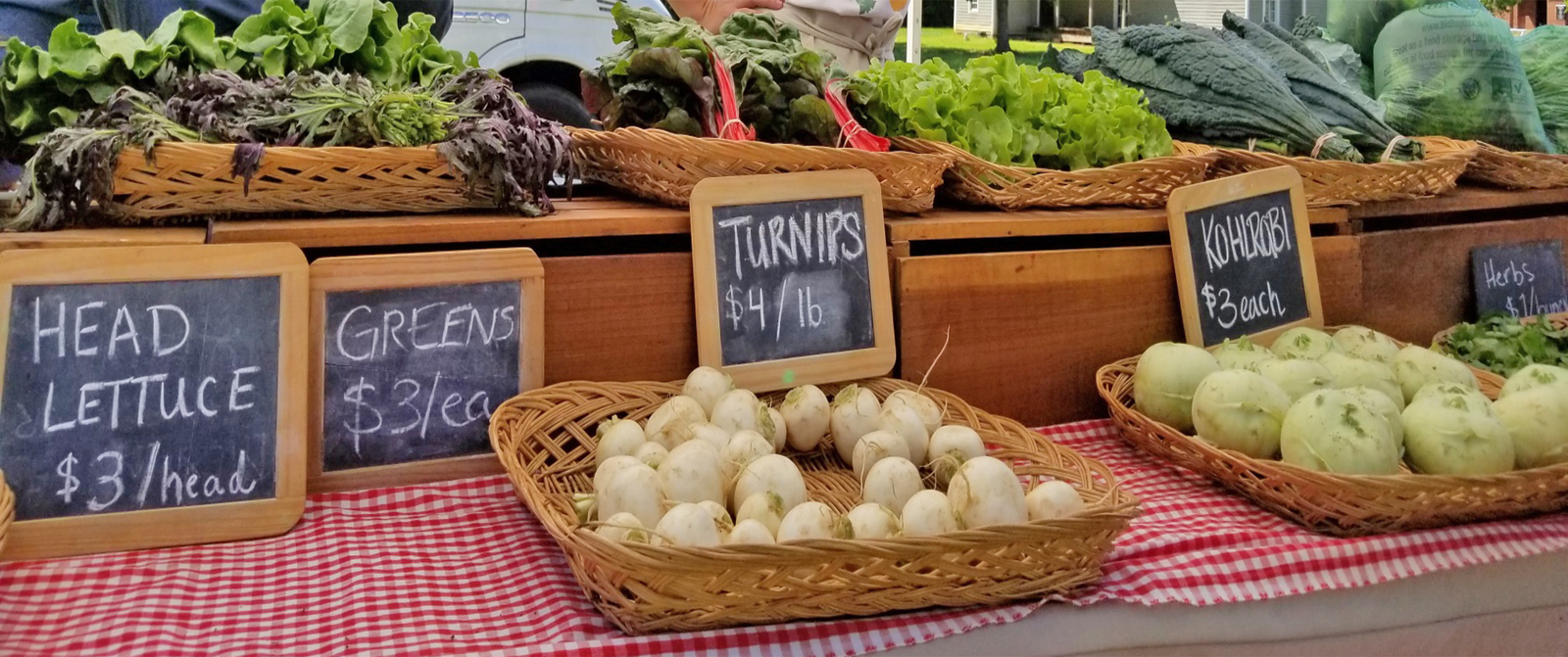 Oxford Farmer's Market stand.