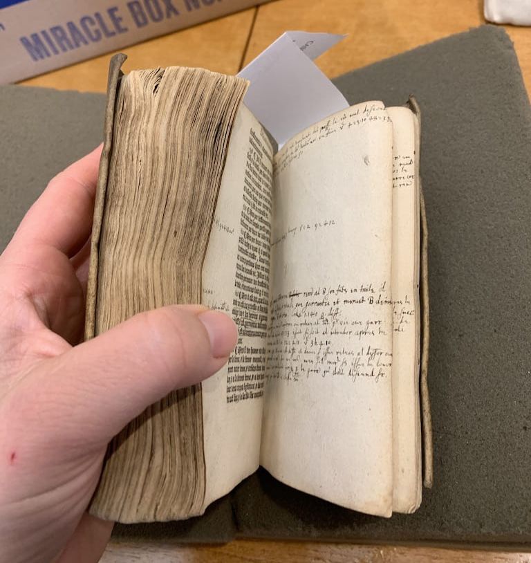 One of the rare manuscripts Ruan browsed