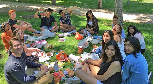 Students had free time to explore and often ate together to discuss their day.
