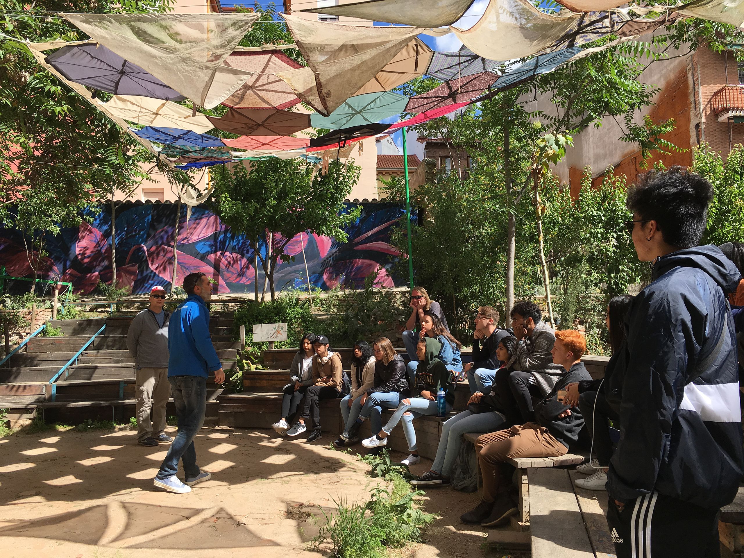 Students engaged with Spanish urban farmers, political organizers, scholars, and civil engineers, among others, to see how their lives relate to academics.