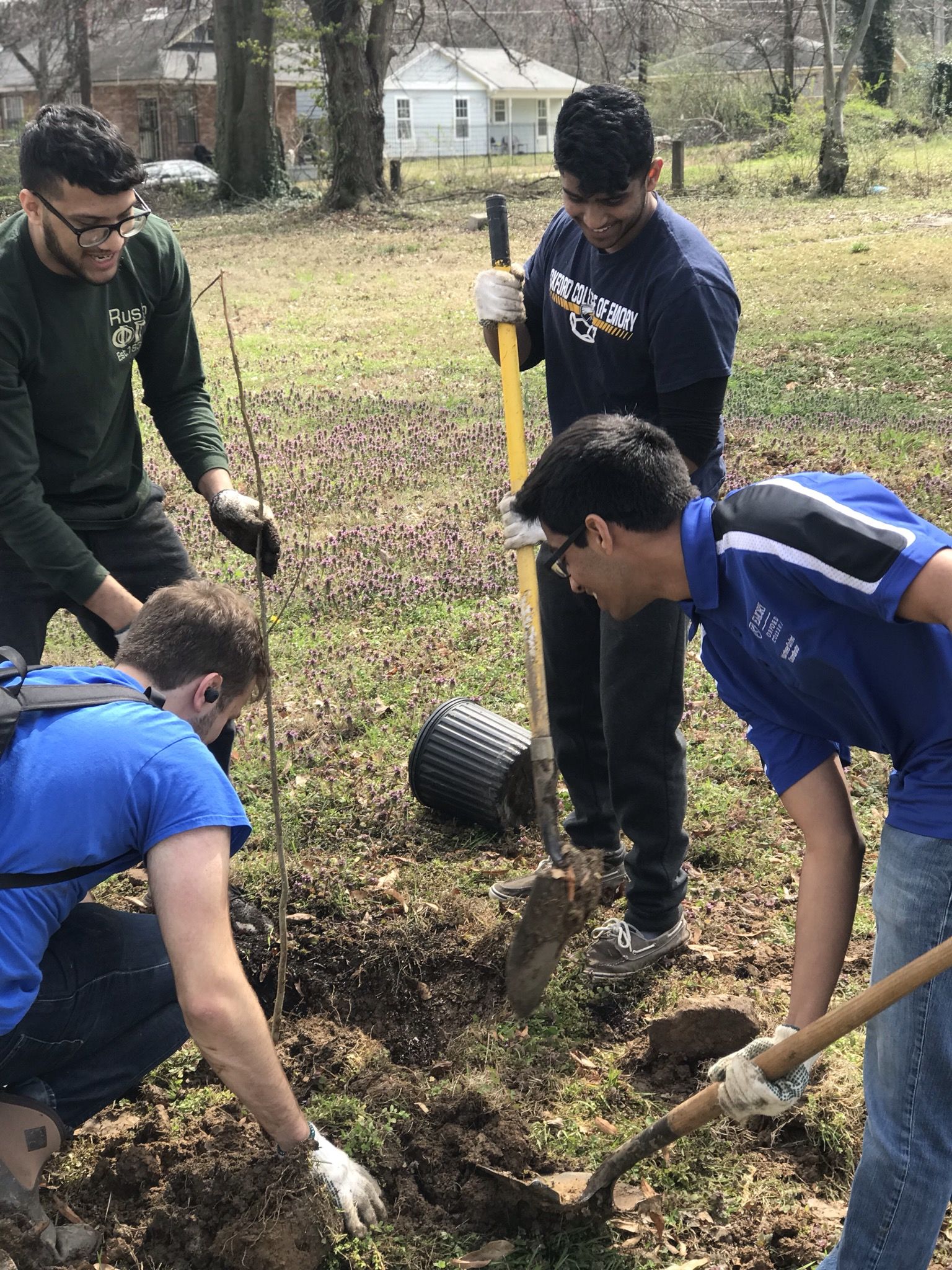 Students worked on an urban farm in a disadvantaged neighborhood in south Memphis.