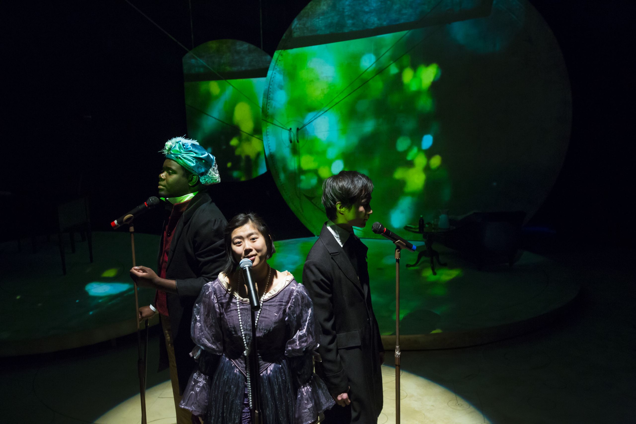 Although the play isn't a musical, the end of the play finishes with a song.