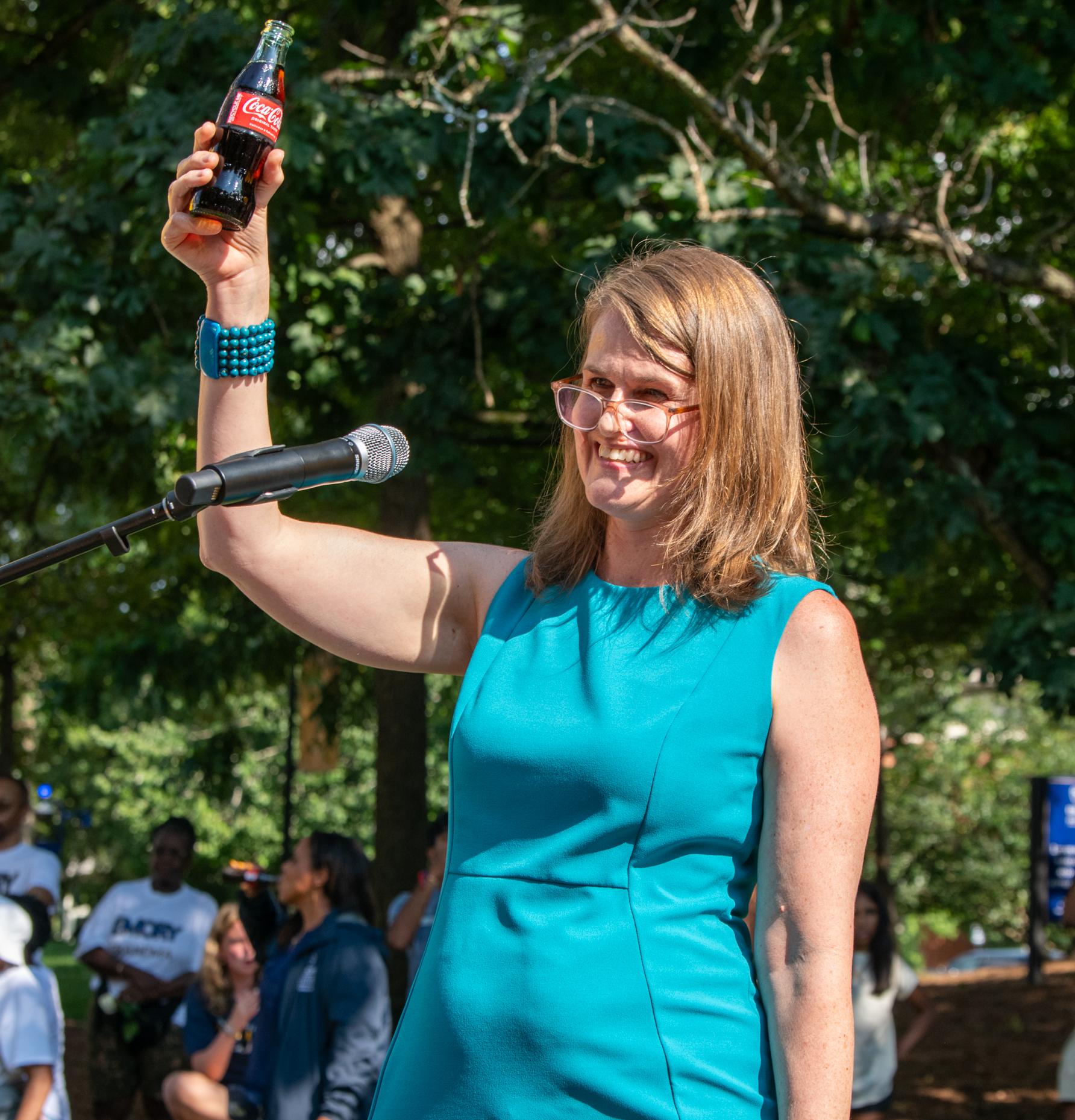 Associate Professor of English Gwendolynne Reid led the 2025 Coke Toast.