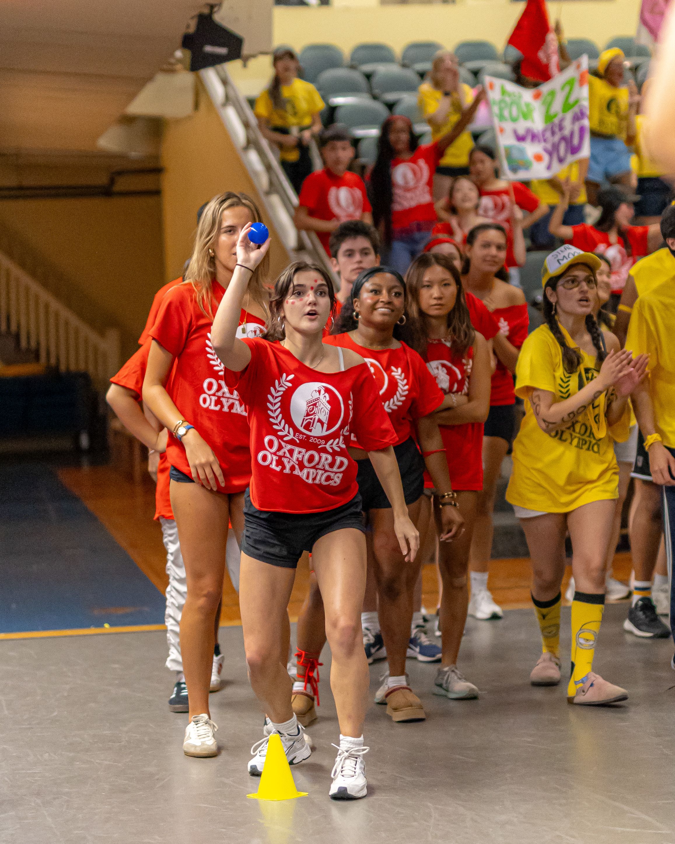 First-year students enjoying the Oxford Olympics.