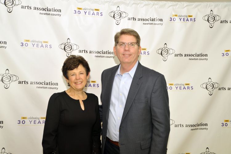 Dean Doug Hicks and Buncie Lanners, executive director of the Arts Association in Newton County.