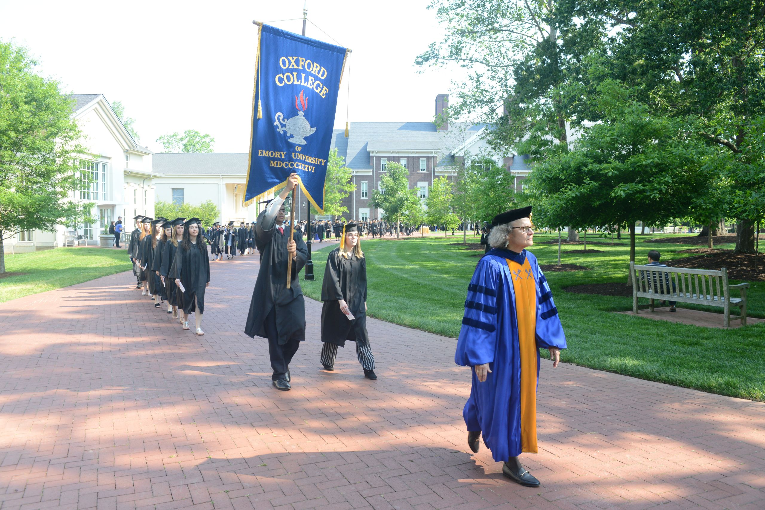 Chief Marshal Eloise Carter led the procession of students. 